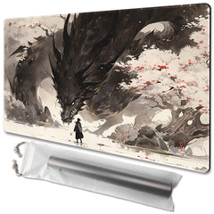 TCGMAT Shadow Dragon Playmat 24x14 inches for smooth MTG play