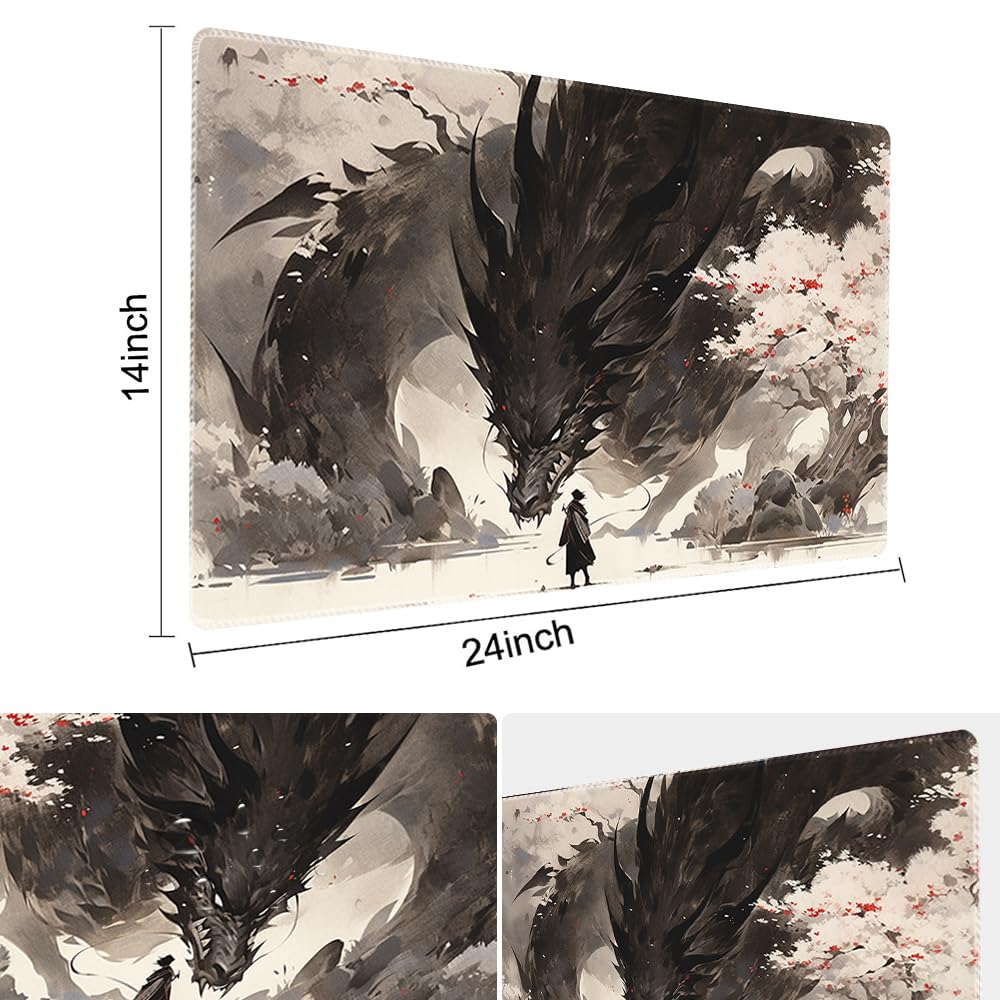 TCGMAT Shadow Dragon Playmat texture close-up showing grip