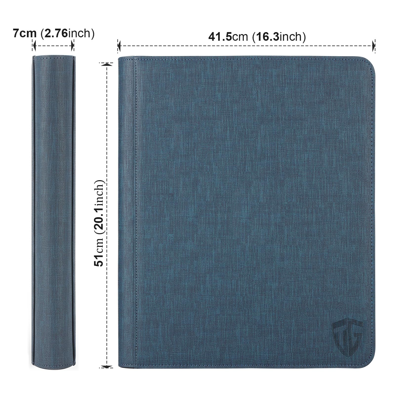 TCGUARD binder side label pocket demonstrates customizable labeling for organized storage.