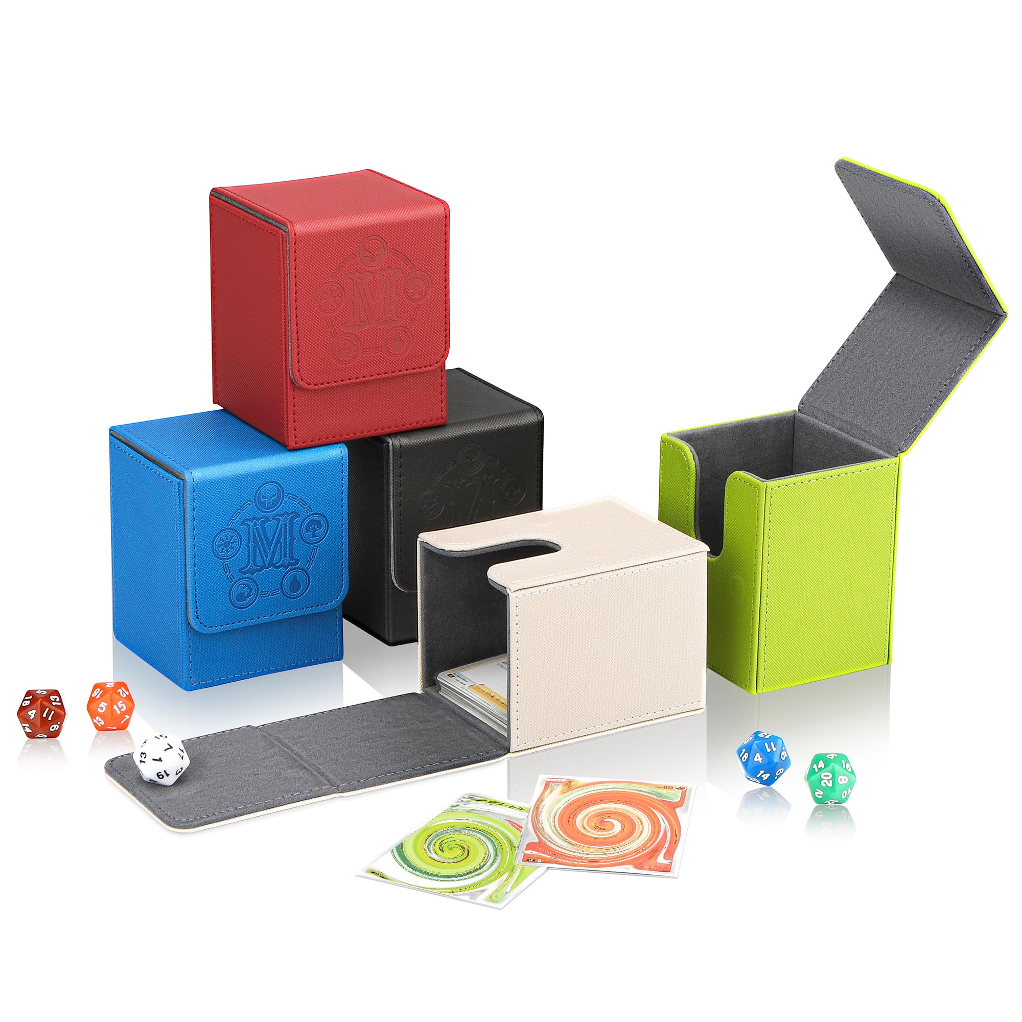 TCGUARD deck box capacity supports 100+ single sleeved cards securely
