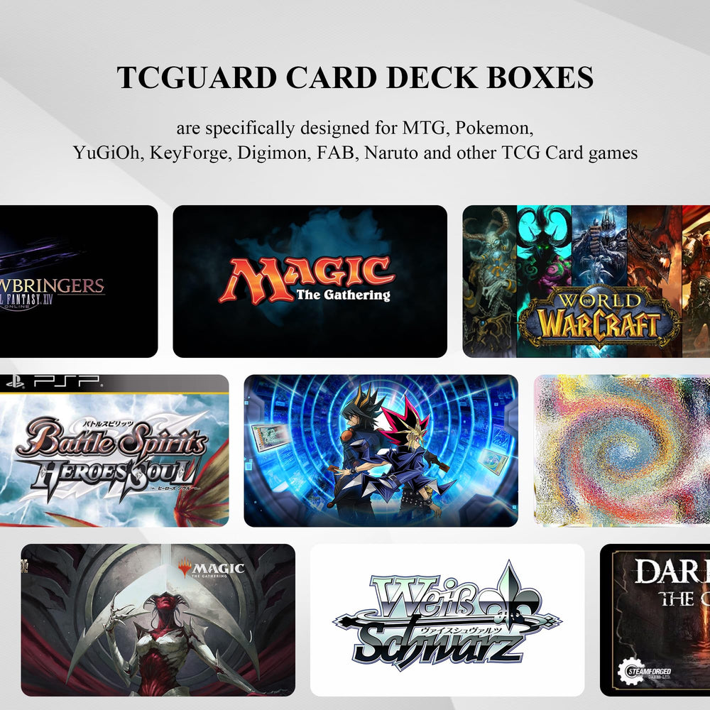 TCGUARD deck box PU leather exterior adds durable, premium feel