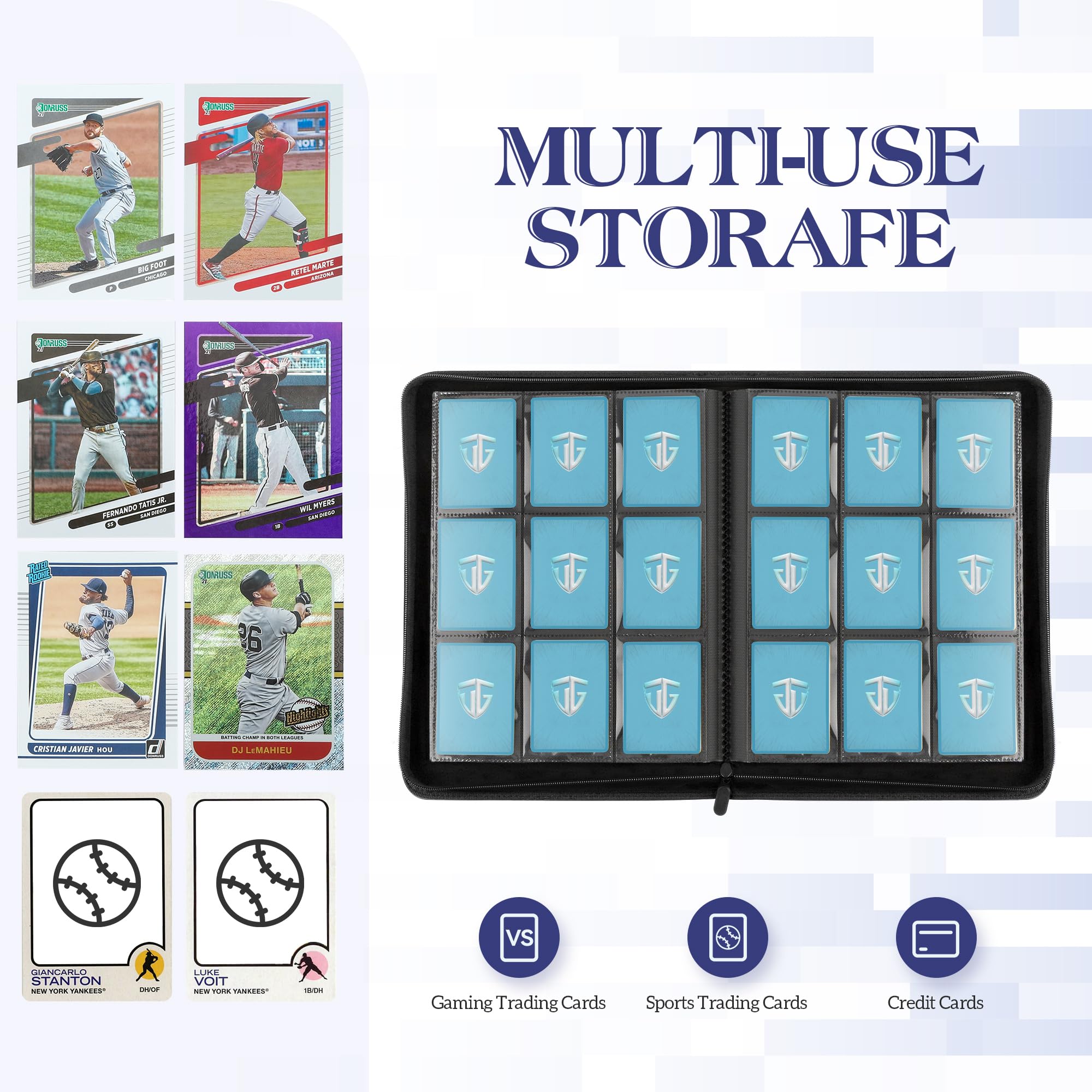 TCGUARD 540-card capacity fits large card collections.