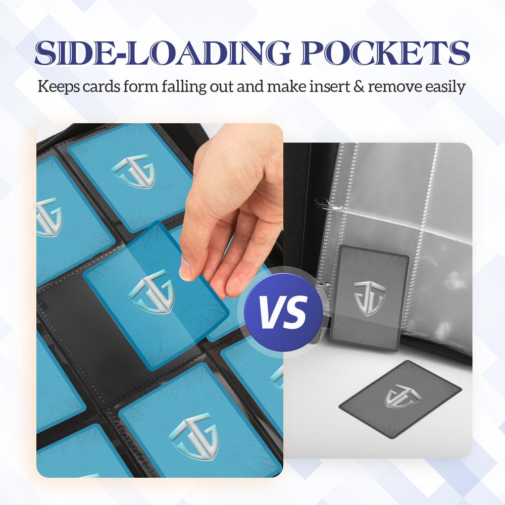 TCGUARD binder waterproof soft PU shell protects cards.