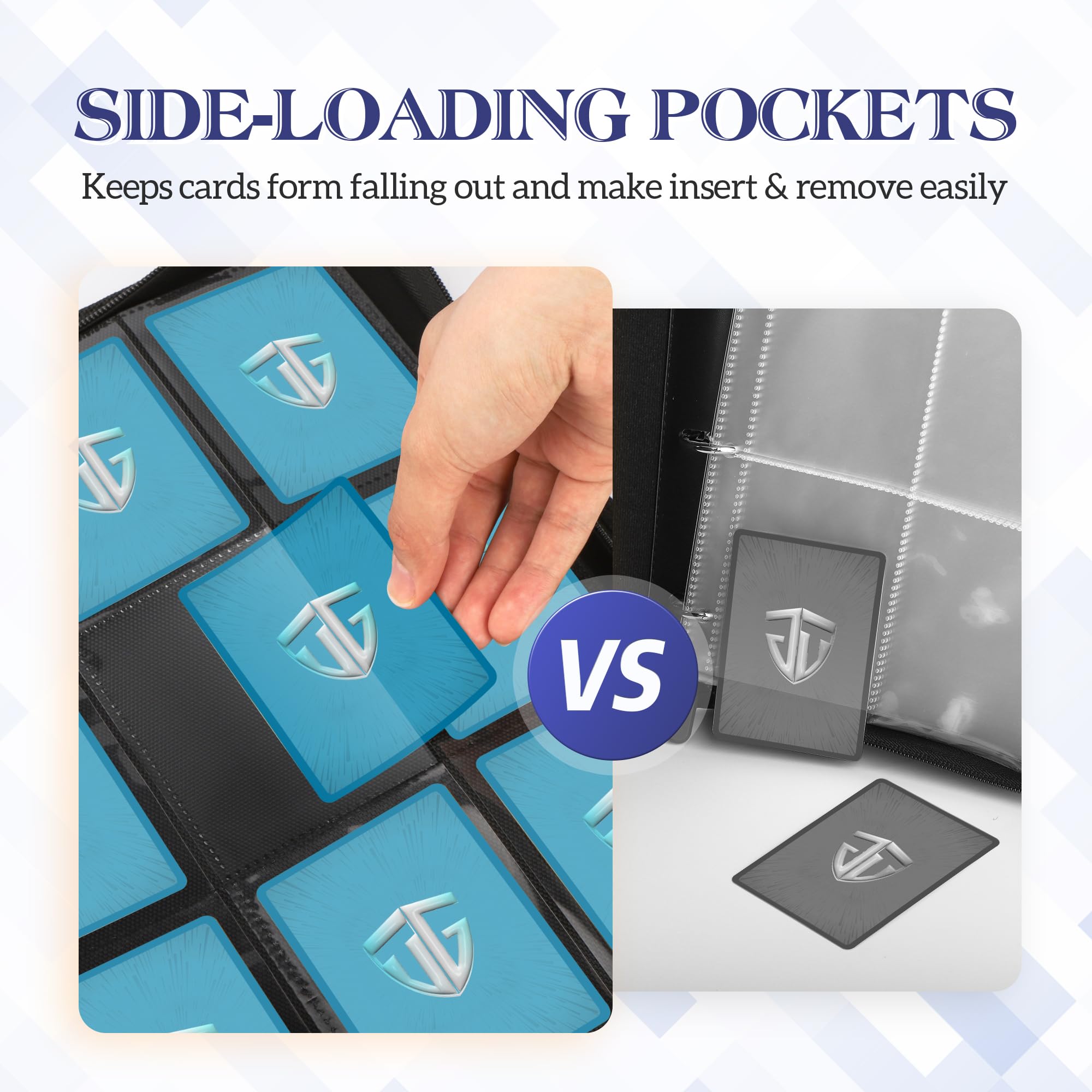 TCGUARD zipper closure keeps cards secure on the go.