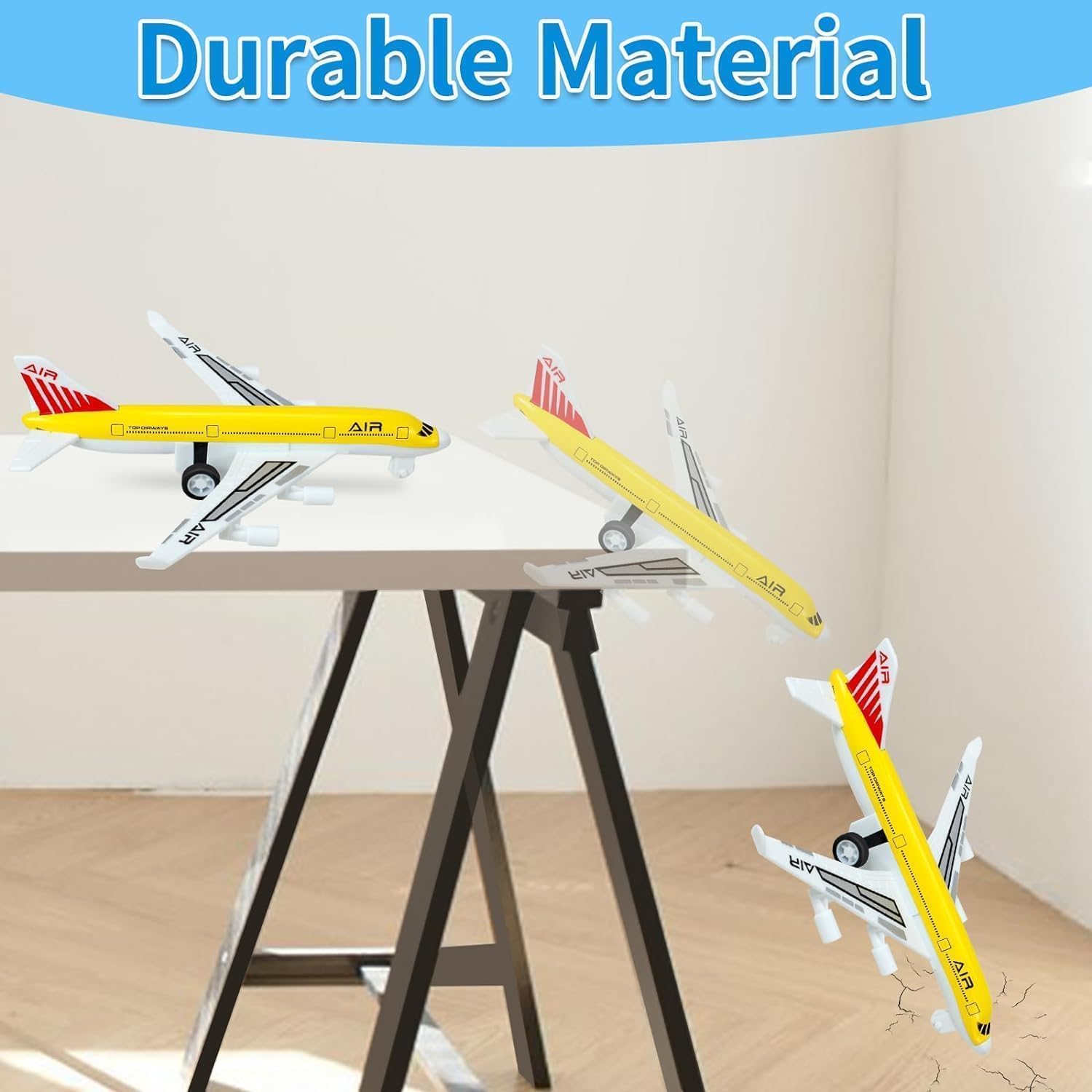 Tcvents diecast airplane models show durable metal and plastic design