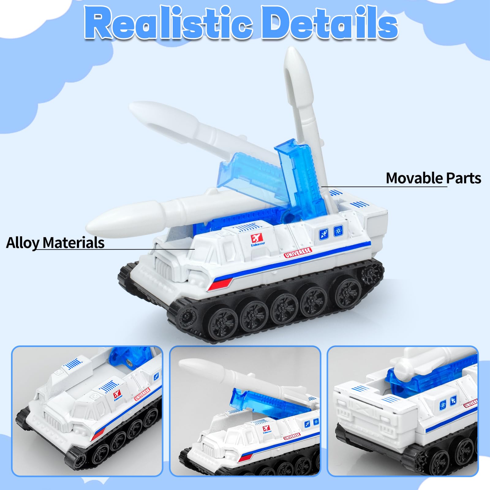 Tcvents space shuttle toy featuring realistic details and action