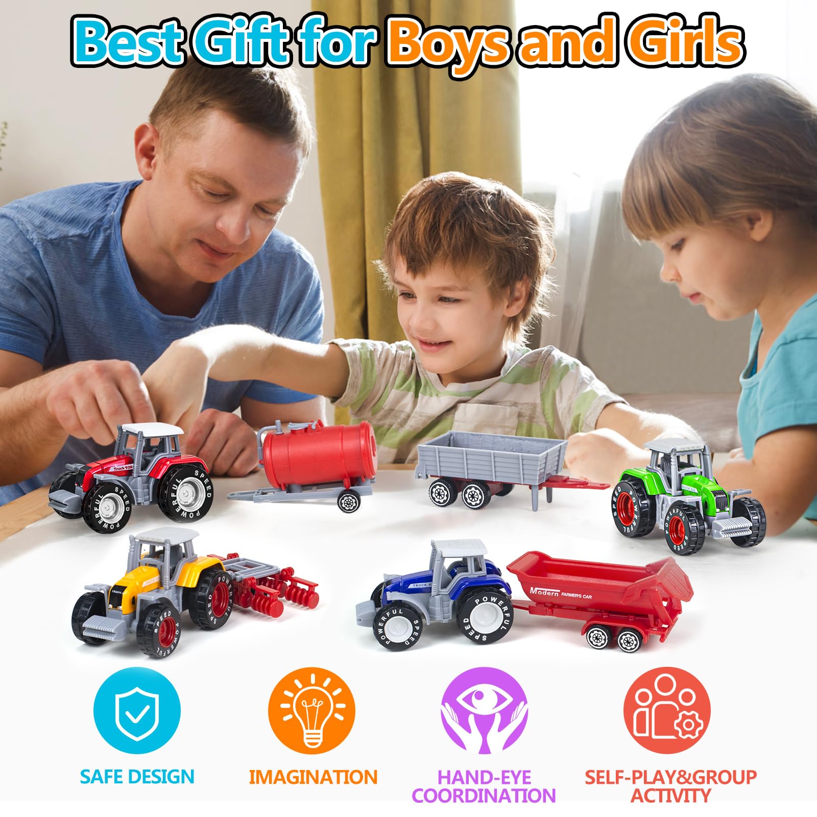 Tcvents alloy farm toys close-up emphasizes tactile, durable finish for exploration.