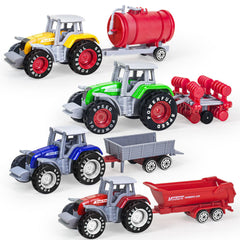 Tcvents tillage tractor toy with durable alloy build for lasting farm play.