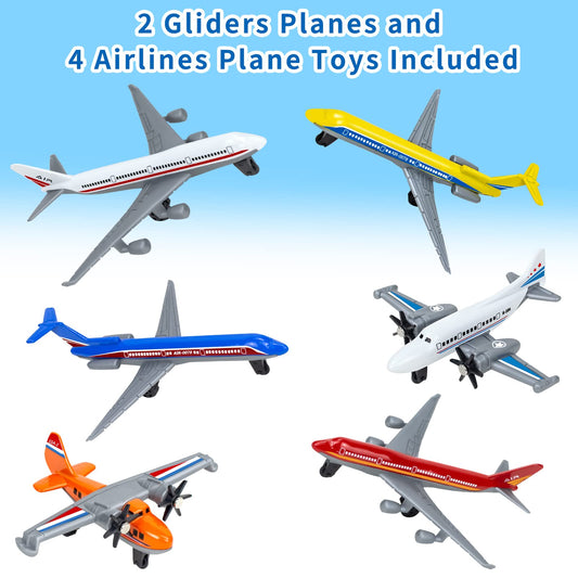 Tcvents toy airplane glider with bright finish, durable for active play and storytelling.