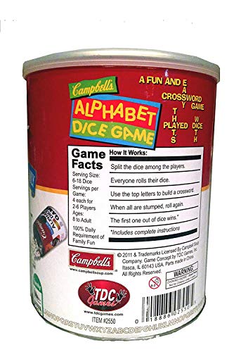 TDC Games Campbell's Alphabet Dice Game outdoor yard game ready for gatherings