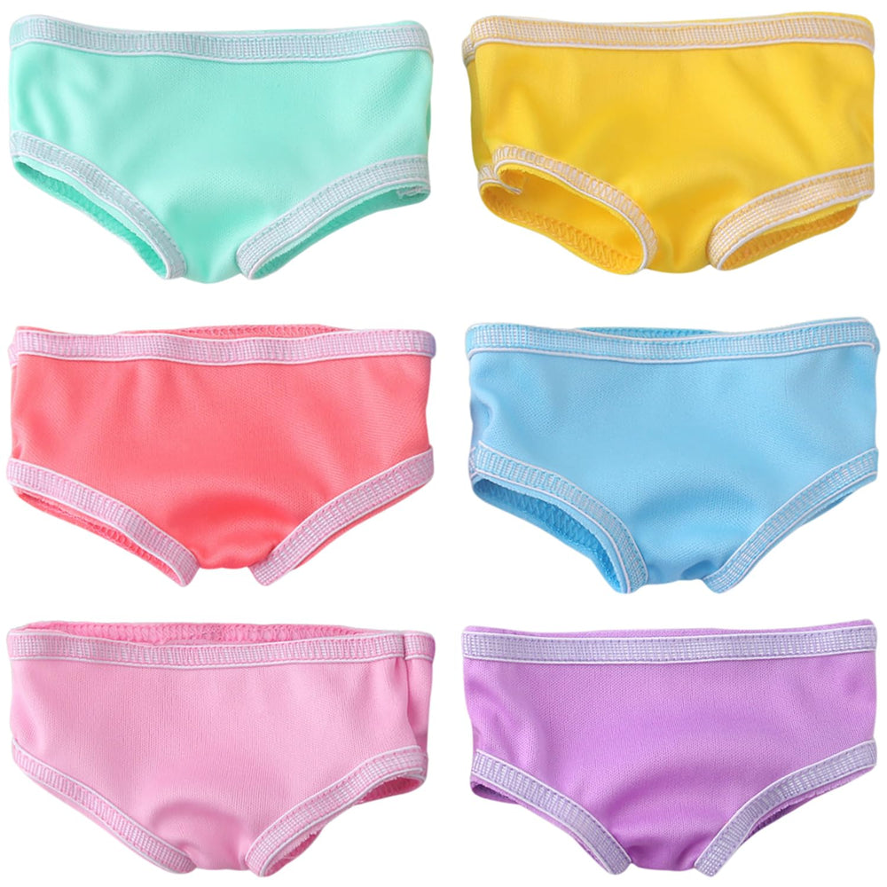 TDDS9 six-pack doll underpants in color variety for 16-18 inch dolls