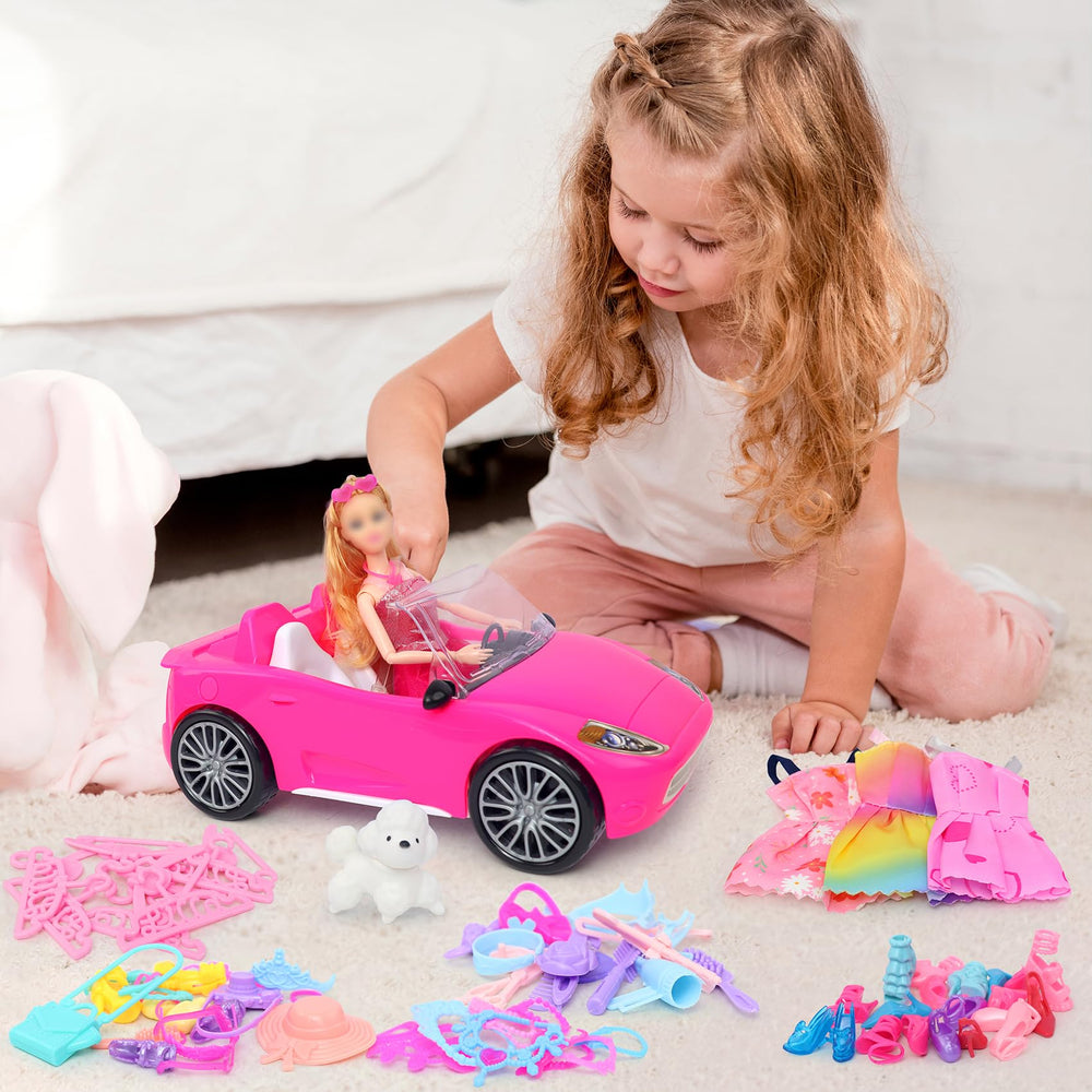 TDDS9 doll clothes hangers and shoes pack—organize outfits for neat storage.