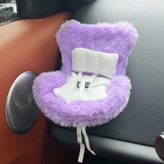TDDS9 doll car seat with plush base for 15-17cm dolls, cozy travel comfort.