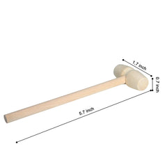 TDOCK mini wooden hammer close-up showing smooth finish for safe handling