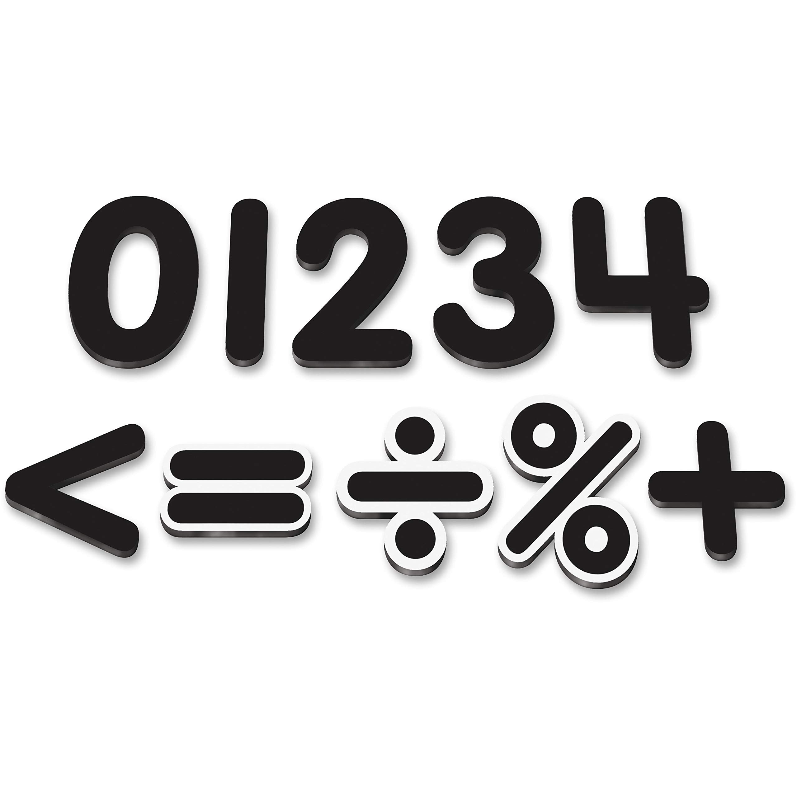 Teacher Created Resources magnetic numbers for reusable classroom labeling on metal surfaces.