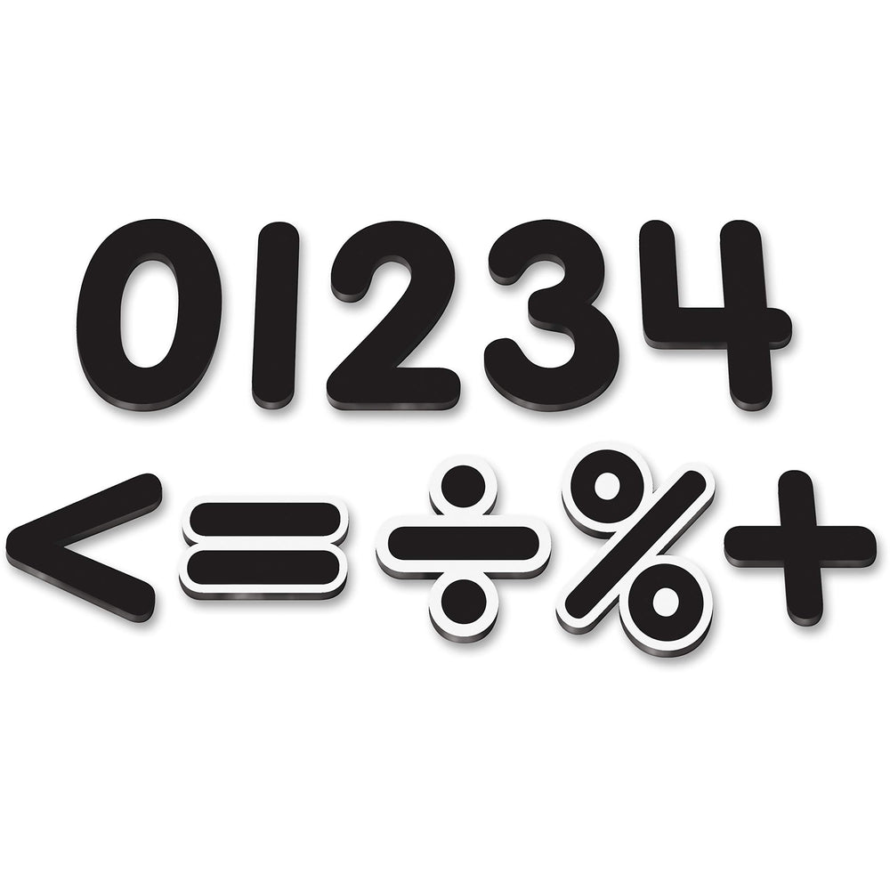 Teacher Created Resources magnetic numbers for reusable classroom labeling on metal surfaces.