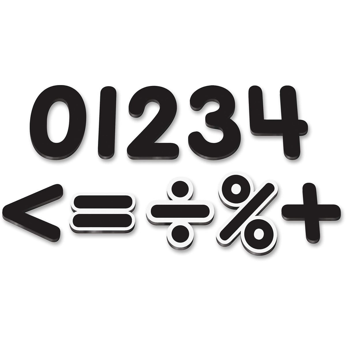 Teacher Created Resources magnetic numbers for reusable classroom labeling on metal surfaces.