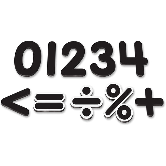 Teacher Created Resources magnetic numbers for reusable classroom labeling on metal surfaces.