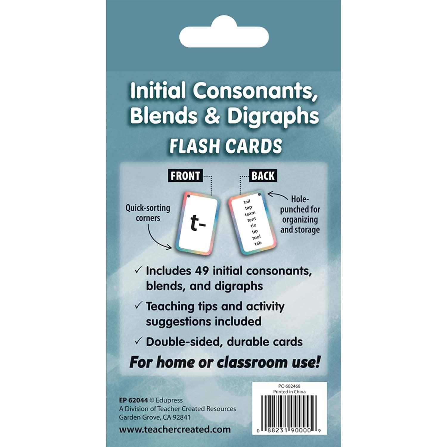 Teacher Created Resources ep62044 double-sided flash cards 3-1/8 x 5-1/8 inches for easy study sessions