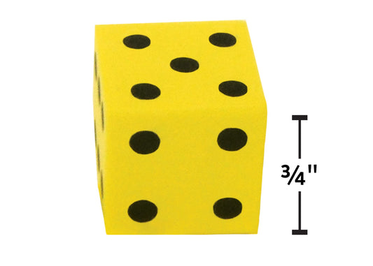 Teacher Created Resources foam dice storage bag keeps dice organized and portable.