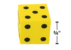 Teacher Created Resources foam dice storage bag keeps dice organized and portable.
