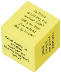 Teacher Created Resources foam nonfiction comprehension cubes stacked demonstrate versatile question prompts in lesson planning.