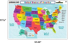 Teacher Created Resources USA Map Learning Mat wipe-clean surface ready for quick cleaning
