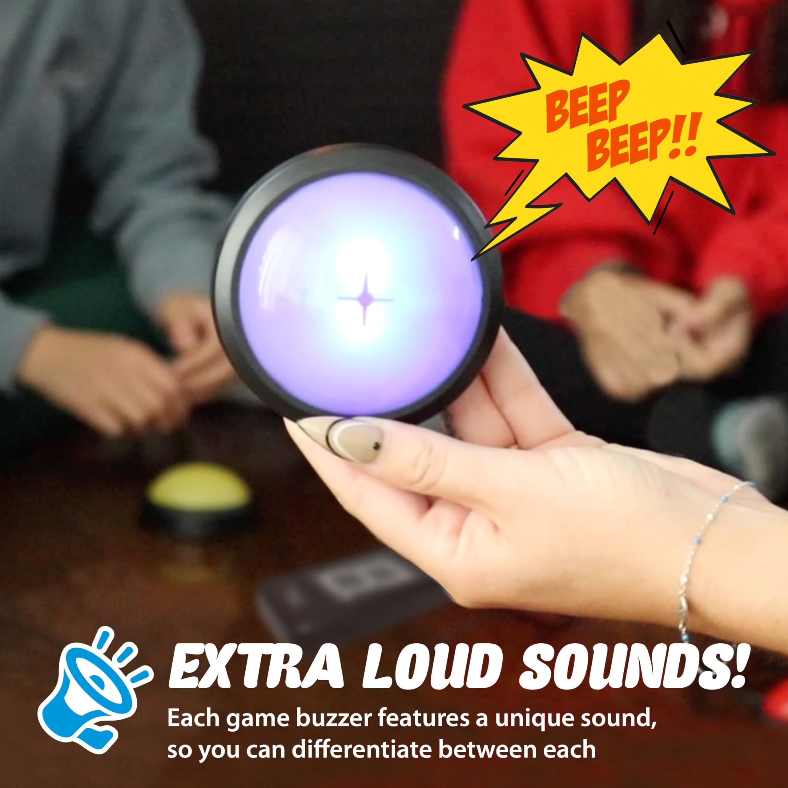 Teacher's Choice light-up buzzers provide clear feedback during quick-fire questions.