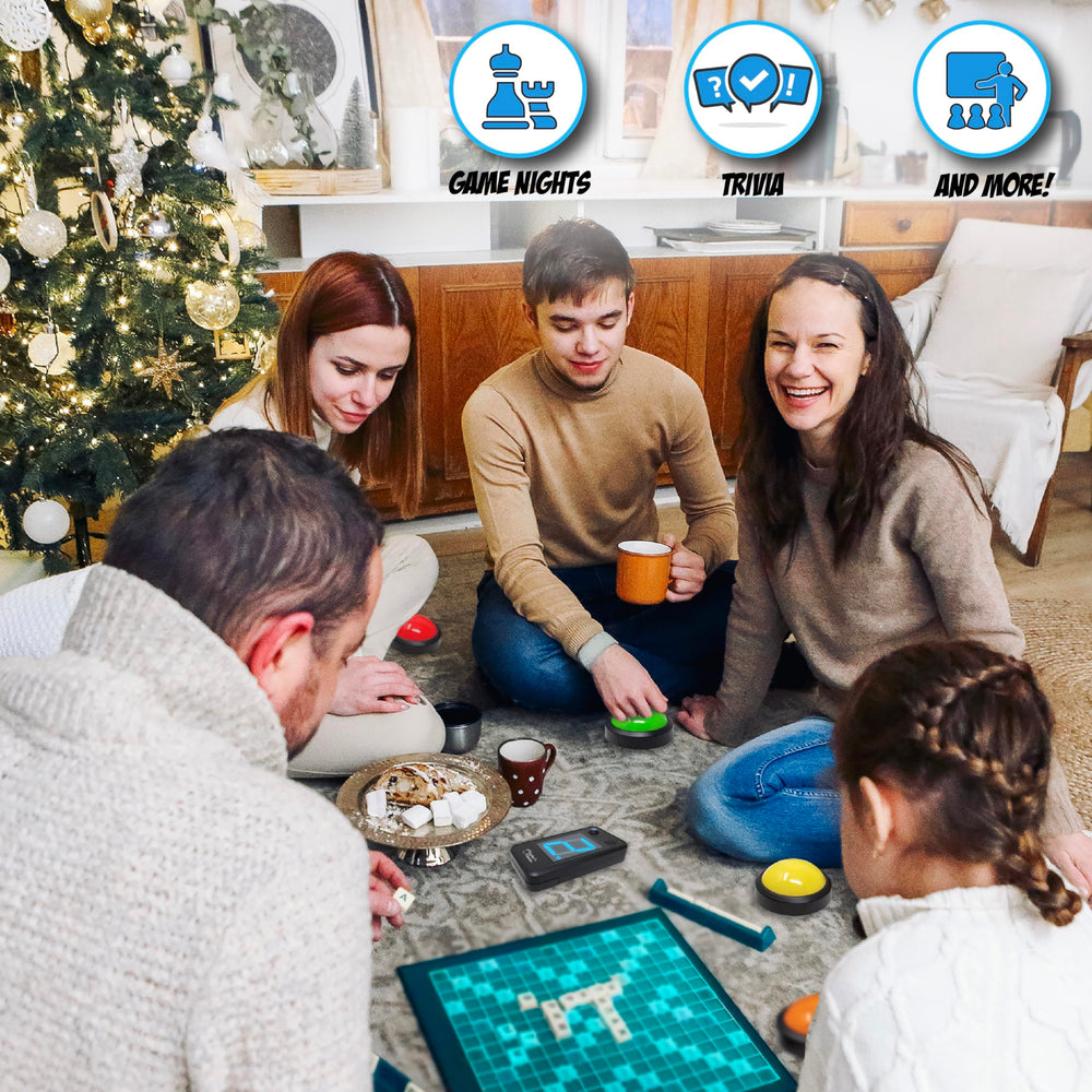 Teacher's Choice wireless-distance-play enables flexible, room-to-room buzz-ins.