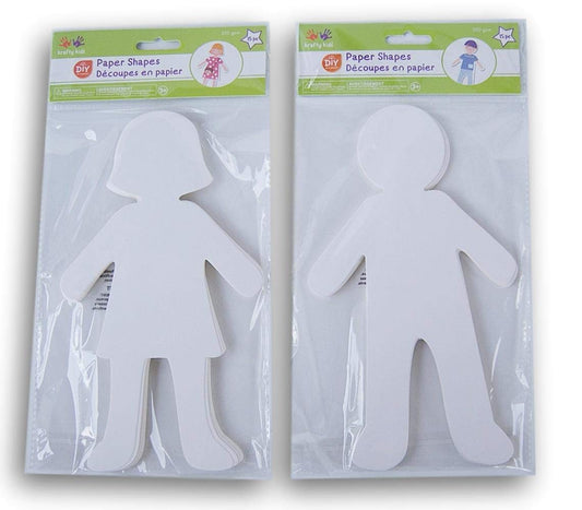 Teaching Tree Paper People Boy 5x9 figure ready for coloring and classroom storytelling.