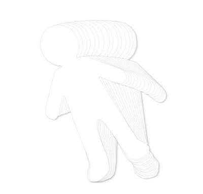 Teaching Tree Paper People Girl 5x9 figure ready for coloring and imaginative play.
