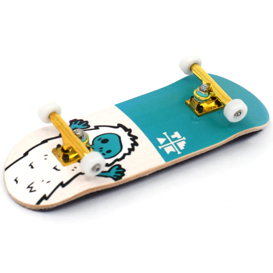 Teak Tuning Prodigy trucks in gold color for stable turns and precision
