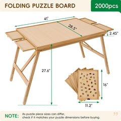 TEAKMAMA four-drawer storage keeps puzzle pieces organized and within reach.