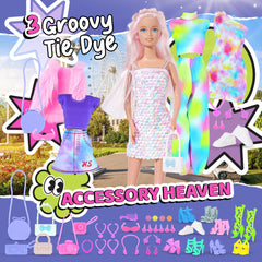 Team Power cotton candy fashion set in soft fabrics.