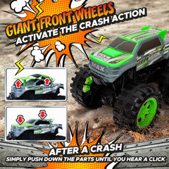 Team Power giant front wheels smash for thrilling stunt moments
