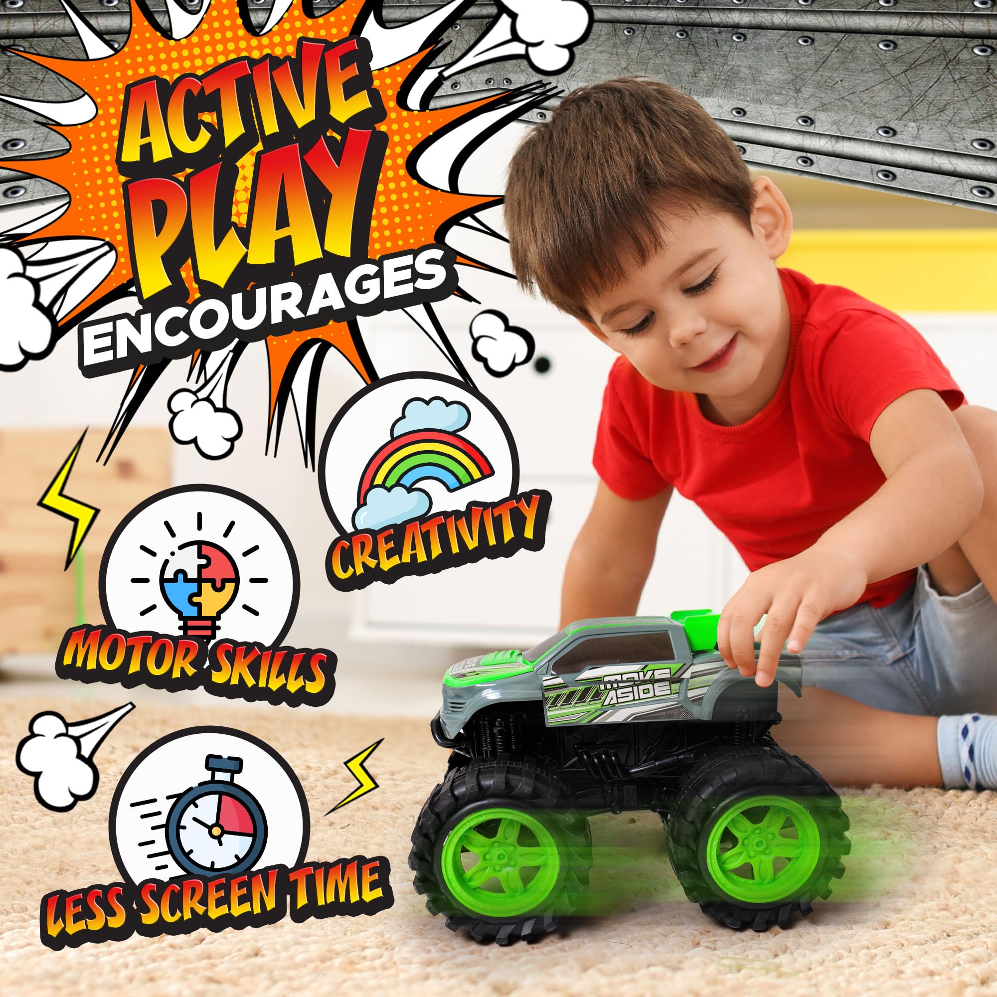 Team Power side view showcases sturdy build for imaginative adventures