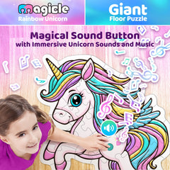 Team Power Music and Sound Unicorn Floor Puzzle — button-activated sounds enhance active engagement.