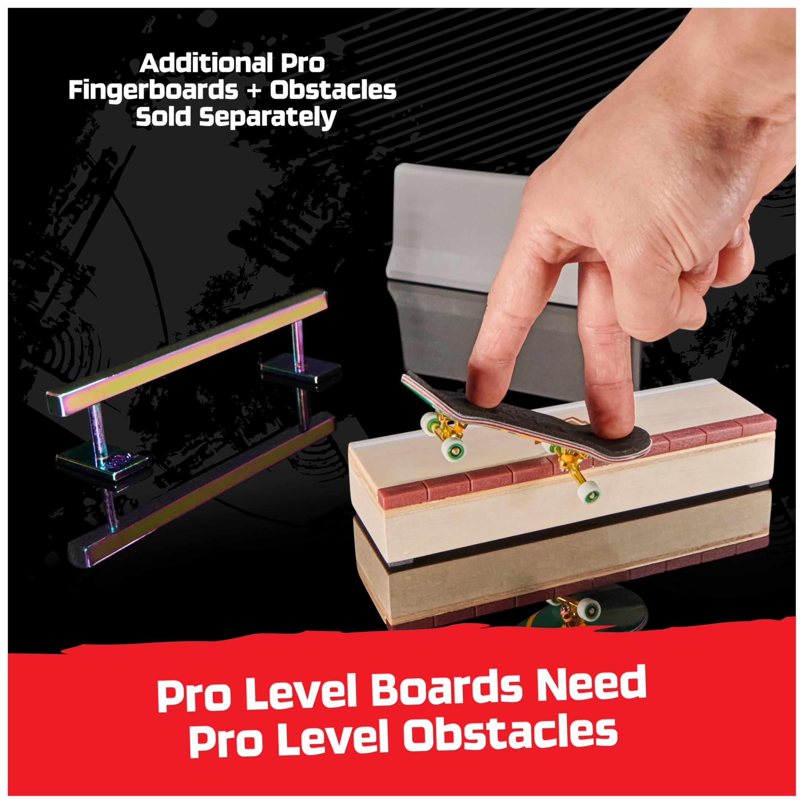 Tech Deck Pro Series authentic graphics from major skate brands on the deck.