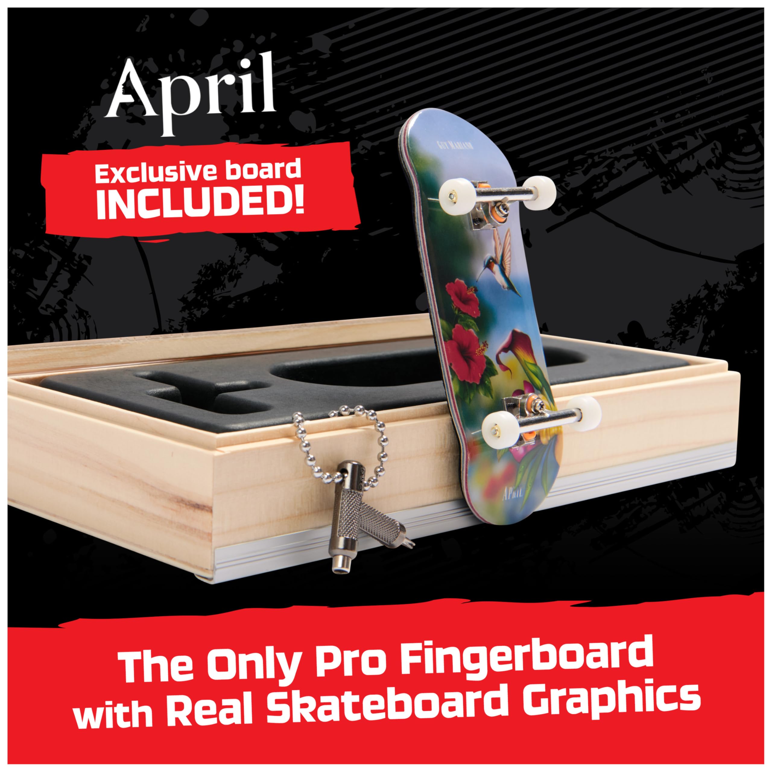 Tech Deck Pro Series storage display keeps the board organized for on-the-go use.