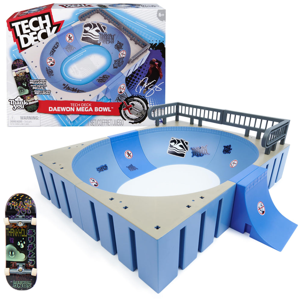 Tech Deck Daewon Mega Bowl: customizable mini skate park for hands-on practice