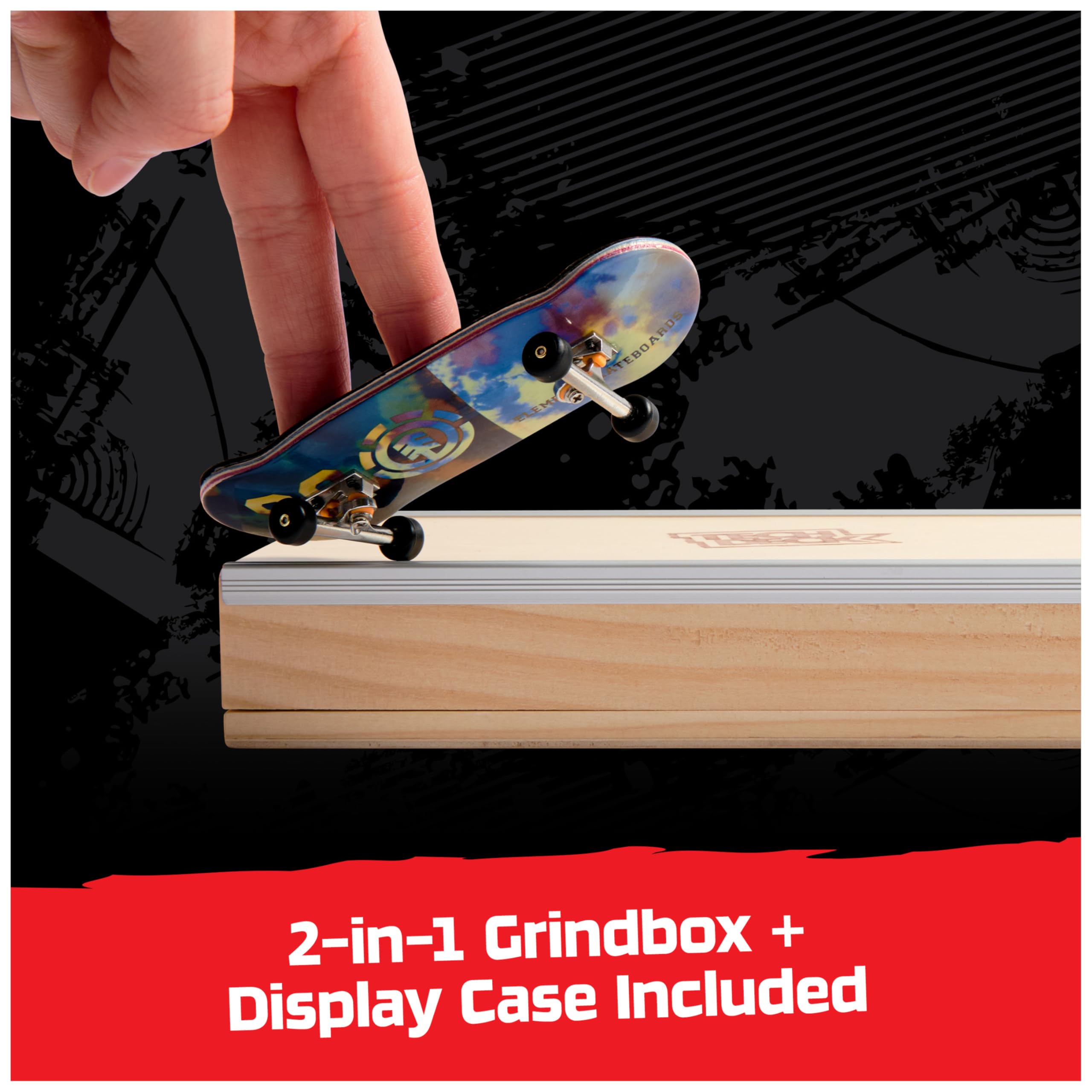 Tech Deck Element Pro Series pro wheels with bearings deliver smooth spins