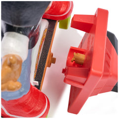 Demonstration of six foot jumps with Tech Deck Shred N' Blast.