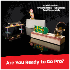 Wooden display case doubles as a grind box for nose slides.