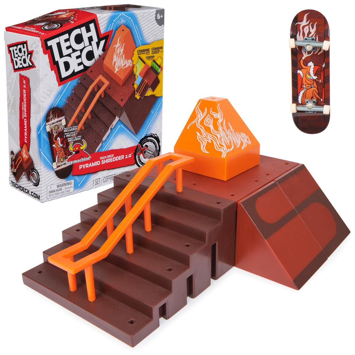 Tech Deck Pyramid Shredder 2.0 viewed as a compact park setup for new tricks