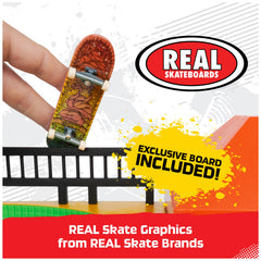 TECH DECK Quarter Bowl Ruckus roll-in ramp for smooth transitions