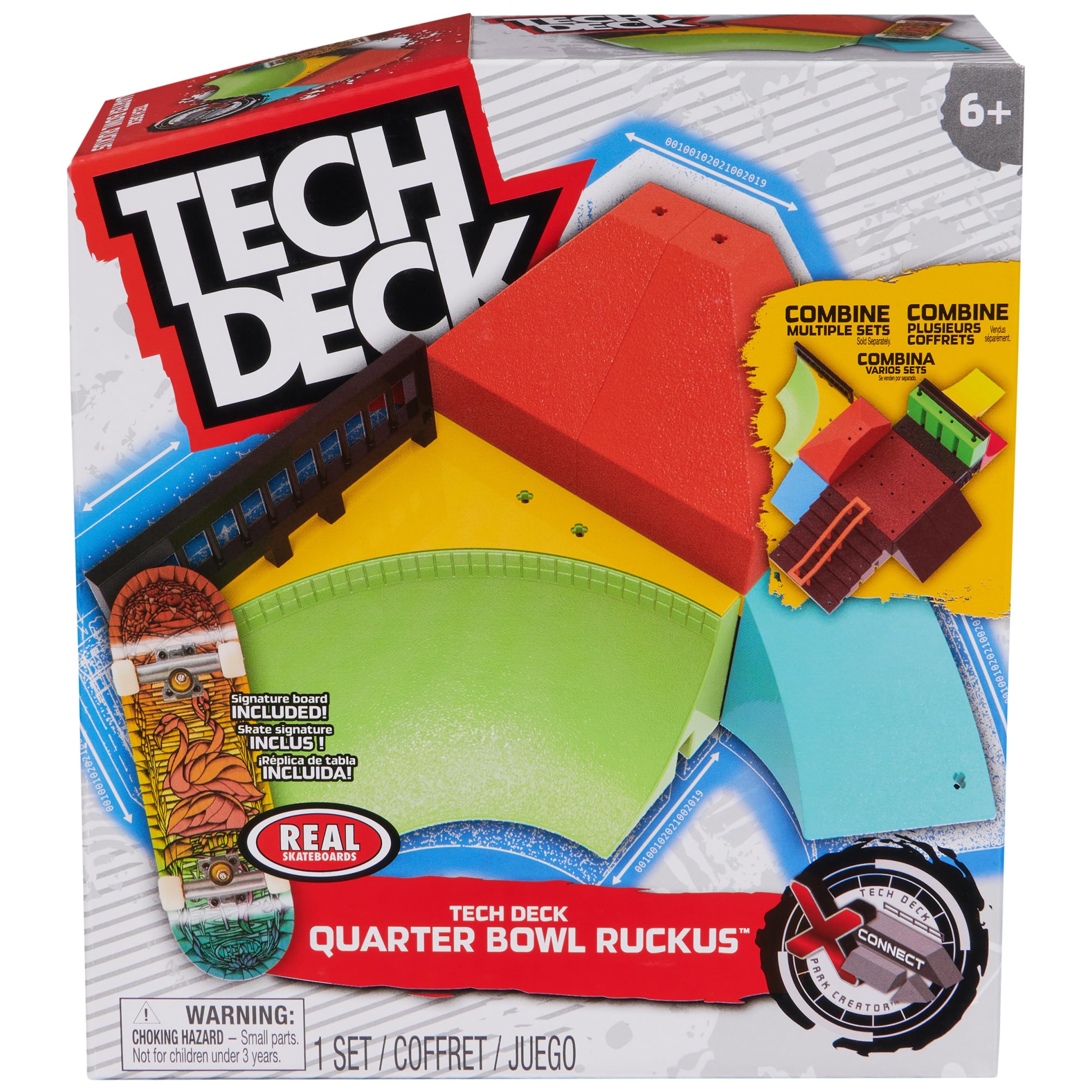 TECH DECK Quarter Bowl Ruckus X-Connect connectors for modular builds