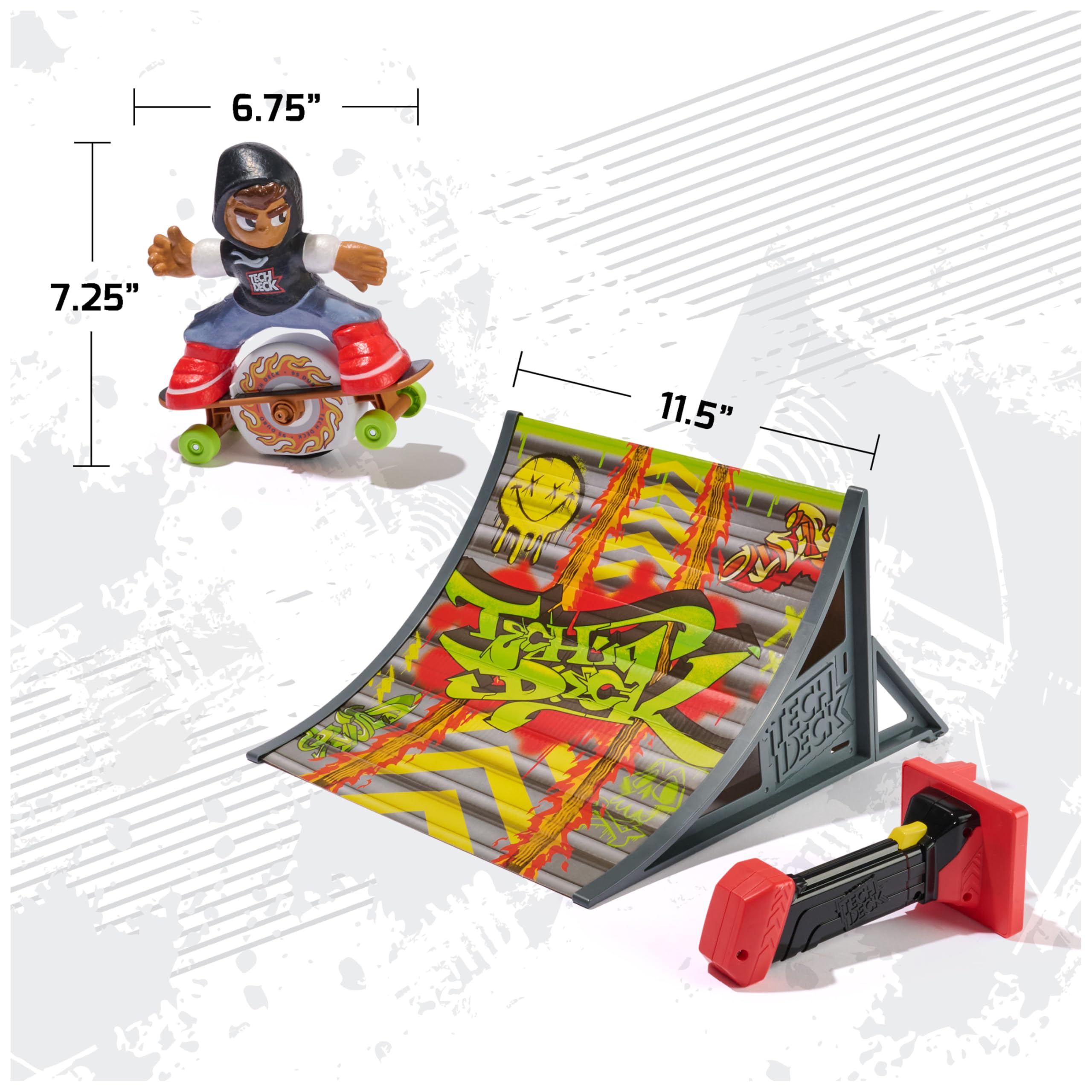 Assembly required before playing with the Tech Deck Shred N' Blast kit.