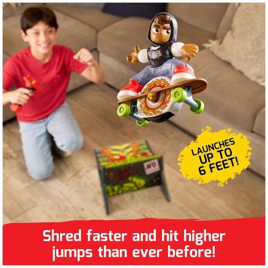 Ramp included with Tech Deck Shred N' Blast for high jumps.