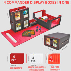 TECHAROOZ MTG commander box with side window for fast deck identification.