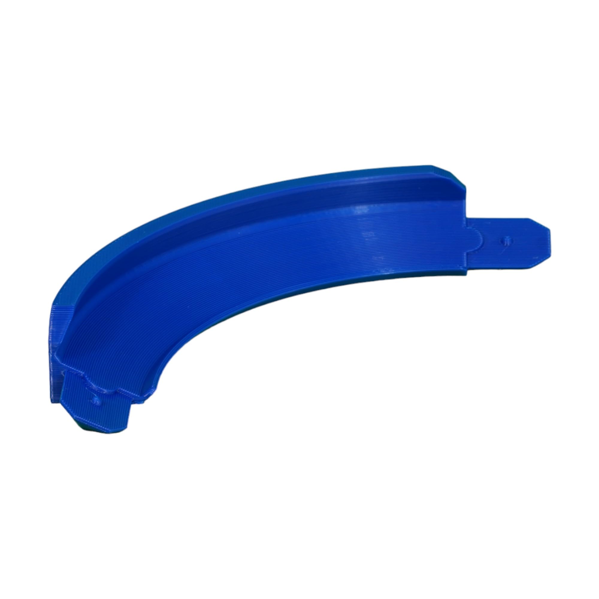 TechConnext orange banked curve adds exciting corners for racing layouts.